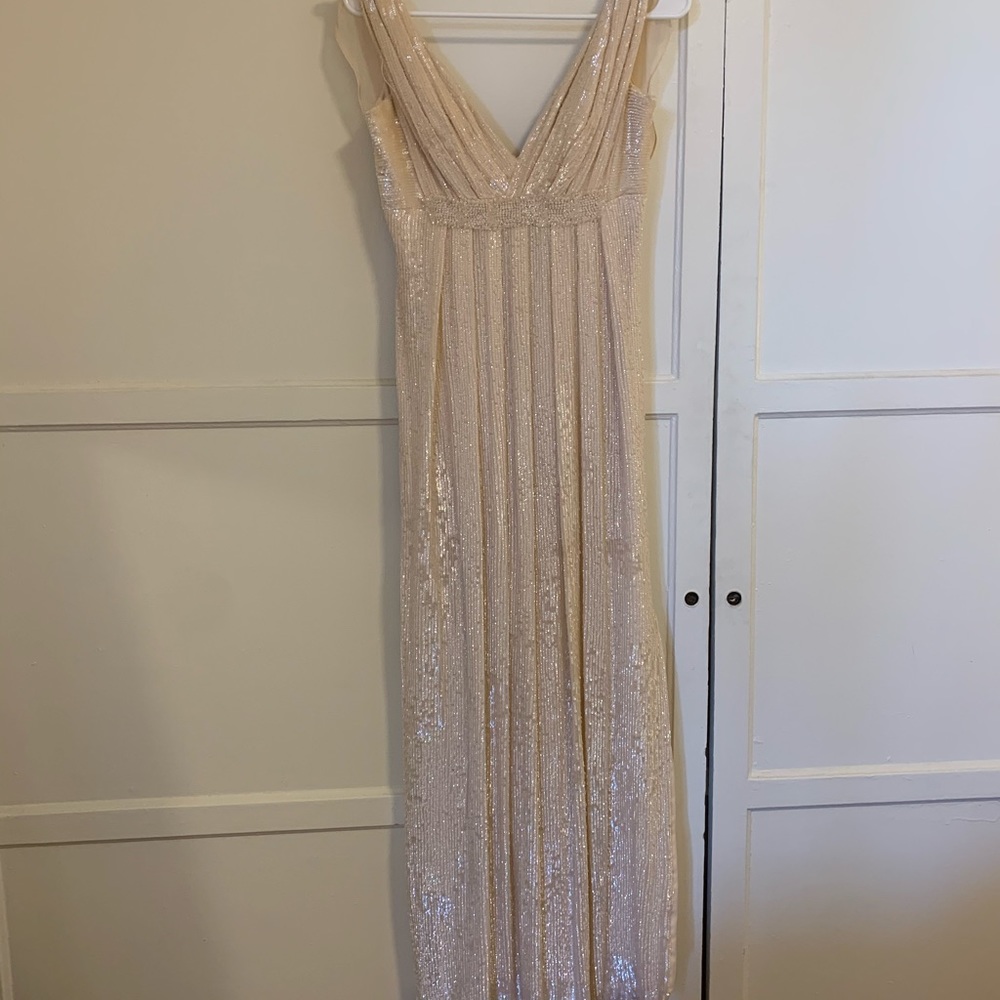 Full champagne sequin dress